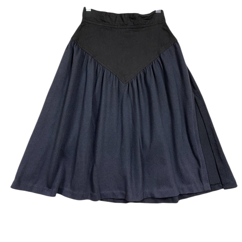 Vintage Kati Mixed Media Southwestern Knit Skirt Side Slit Size Small Black